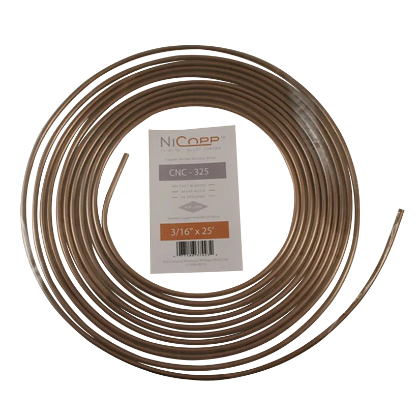 CNC-325 – AGS Brake Line, Nickel Copper Iron 3/16 Inch Diameter 25 Foot Length For Domestic European Japanese British...